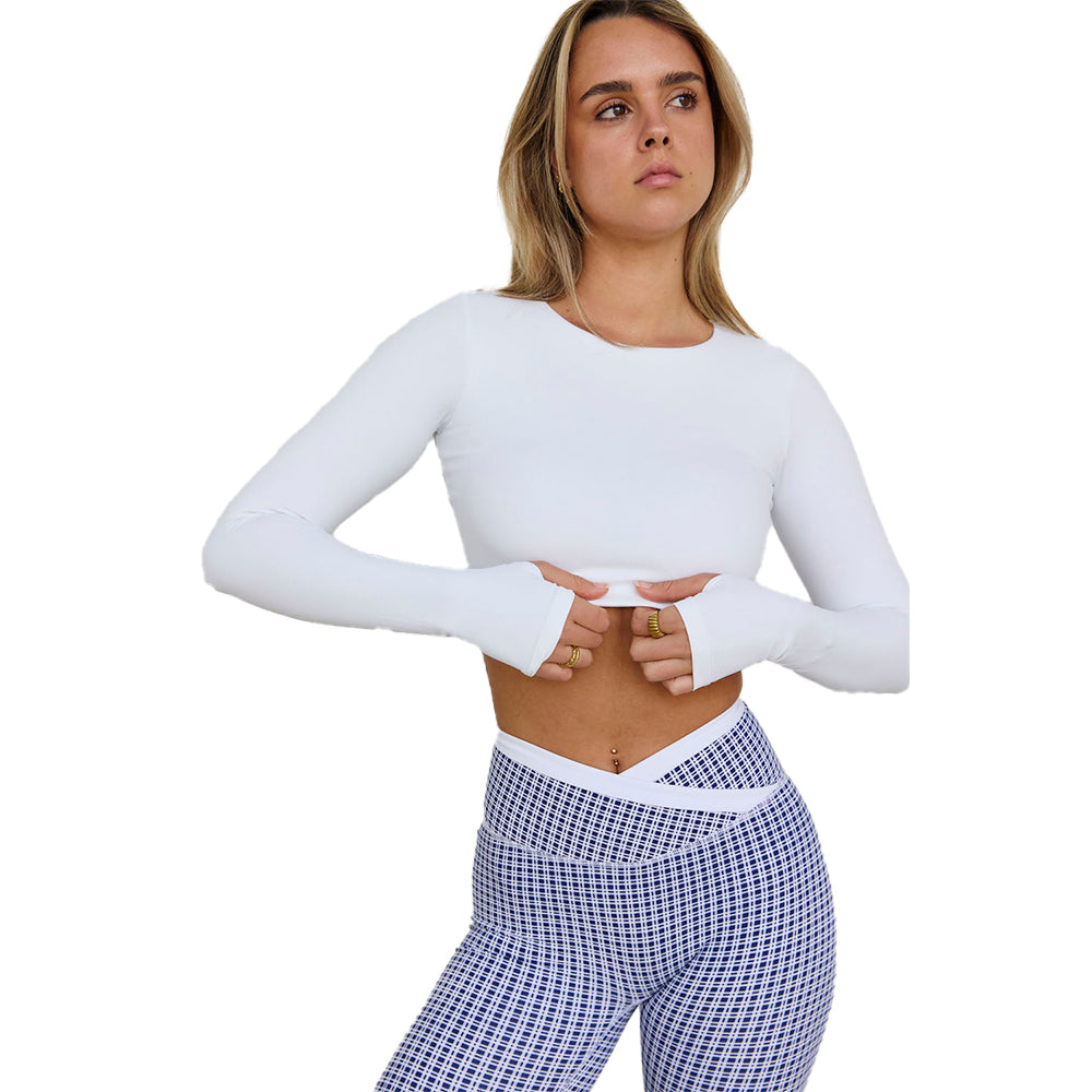 Astoria LIVE LUXE Staple Sleeved Crop - White