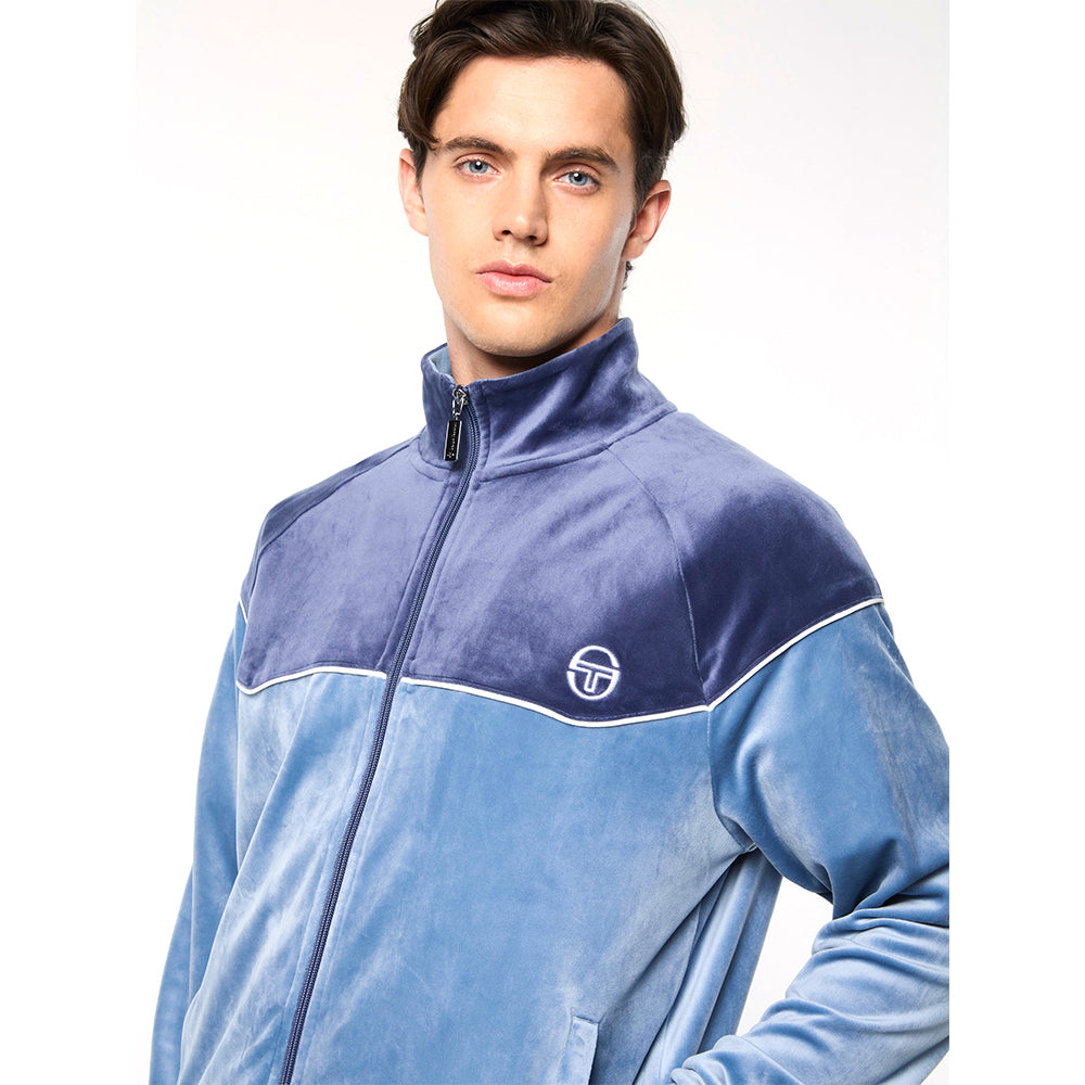 Sergio Tacchini Cielo Velour Track Jacket - Faded Denim