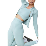 Astoria CONTOUR Ribbed Seamless Sports Crop - Seafoam