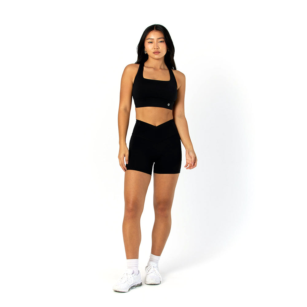 Astoria LIVE LUXE Square Neck Crop - Black