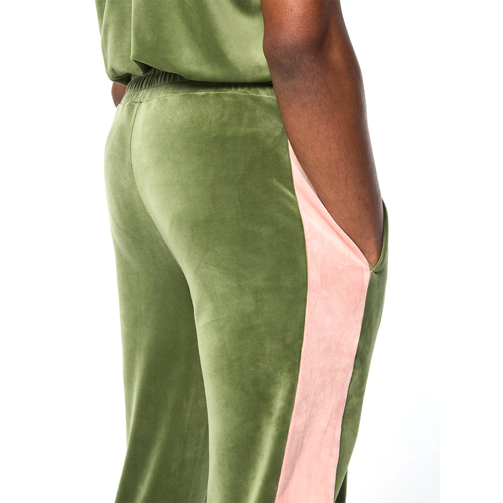 Sergio Tacchini Cielo Velour Track Pant - Bronze Green