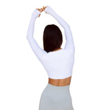Astoria LIVE LUXE Front Crossed Sleeve Crop - White