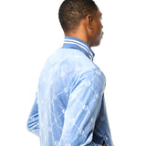 Sergio Tacchini Cosimo Velour Track Jacket - Faded Denim