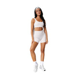 Astoria LUXE BALANCE Ruched Sports Crop - Beige Gingham