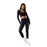 Astoria BALANCE Crossover Sleeve Crop - Black