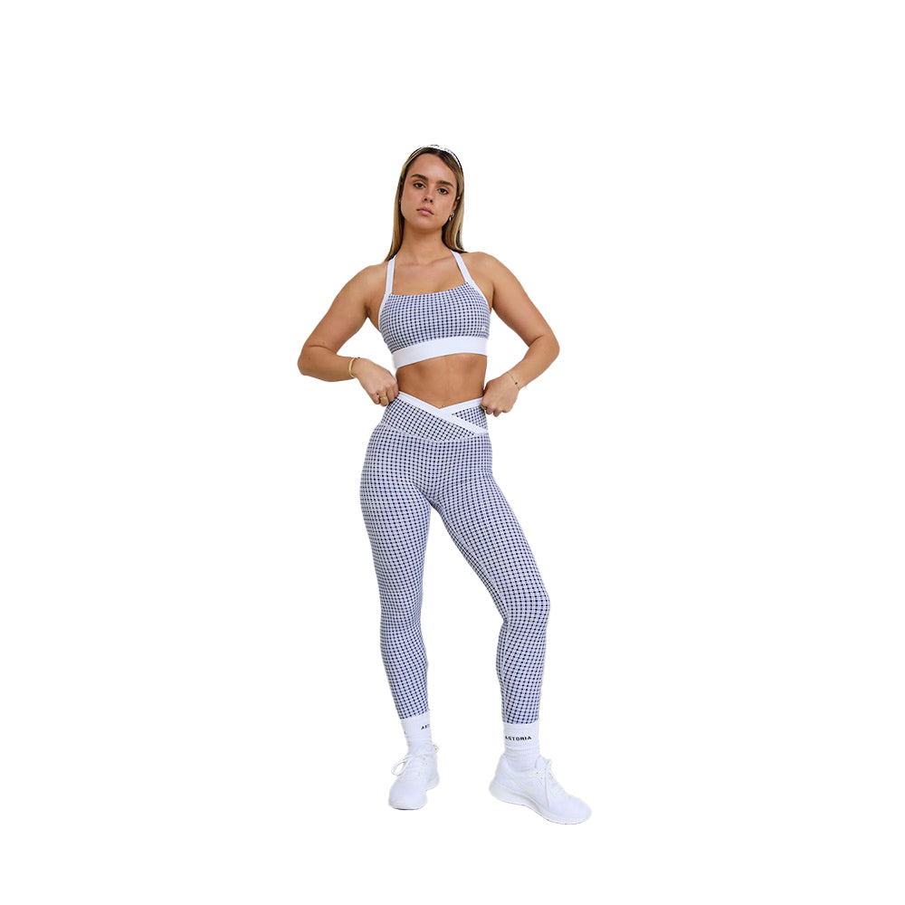 Astoria LUXE BALANCE Signature Sports Crop - Blue Lattice