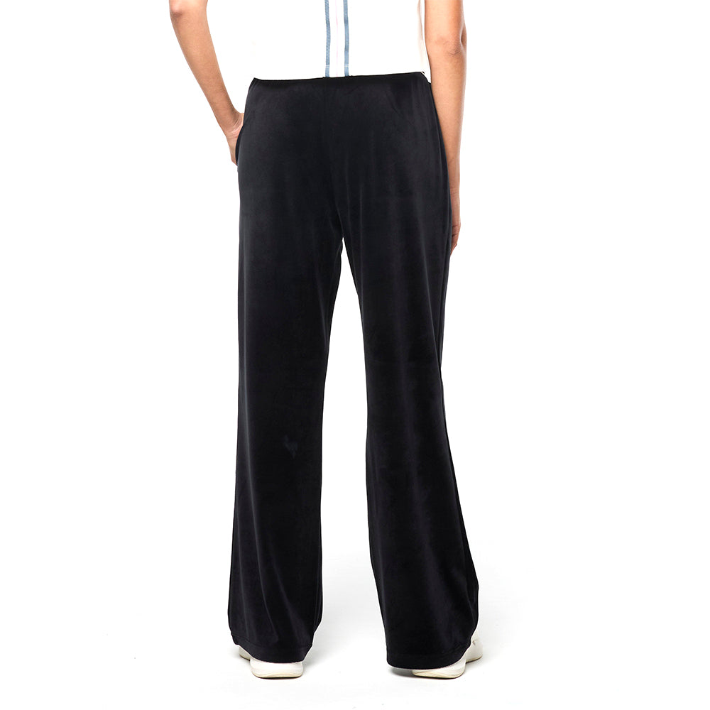 Sergio Tacchini Adele Velour Track Pant - Black Beauty