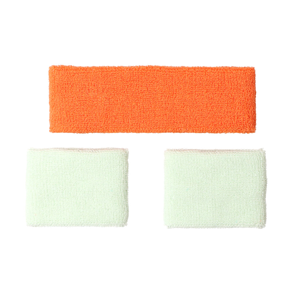 Osaka Sweatband Set | True Orange-Opal Green
