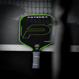 Potenza Pickleball P+ PowerSpin Carbon COREx3 Pickleball Paddle | Neon Green