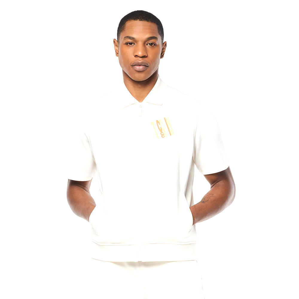 Sergio Tacchini Urso Short Sleeve Track Jacket - Gardenia