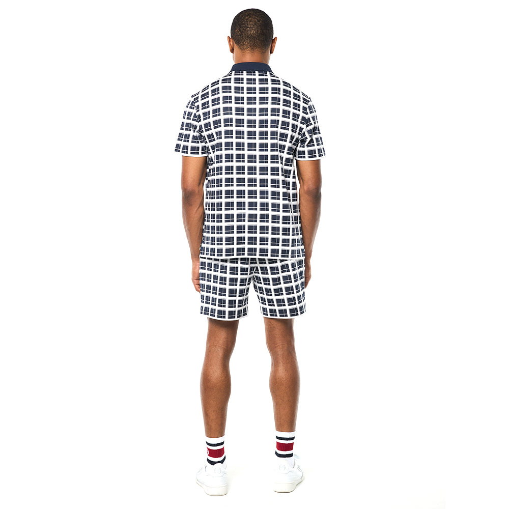 Sergio Tacchini Damarindo Check Polo - Maritime Blue