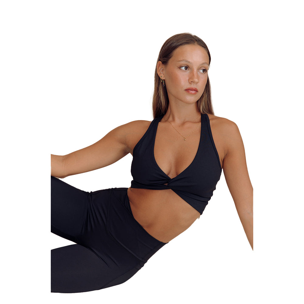 Astoria LIVE LUXE Front Crossed Crop - Black