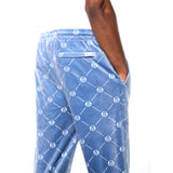 Sergio Tacchini Cosimo Velour Track Pant - Faded Denim