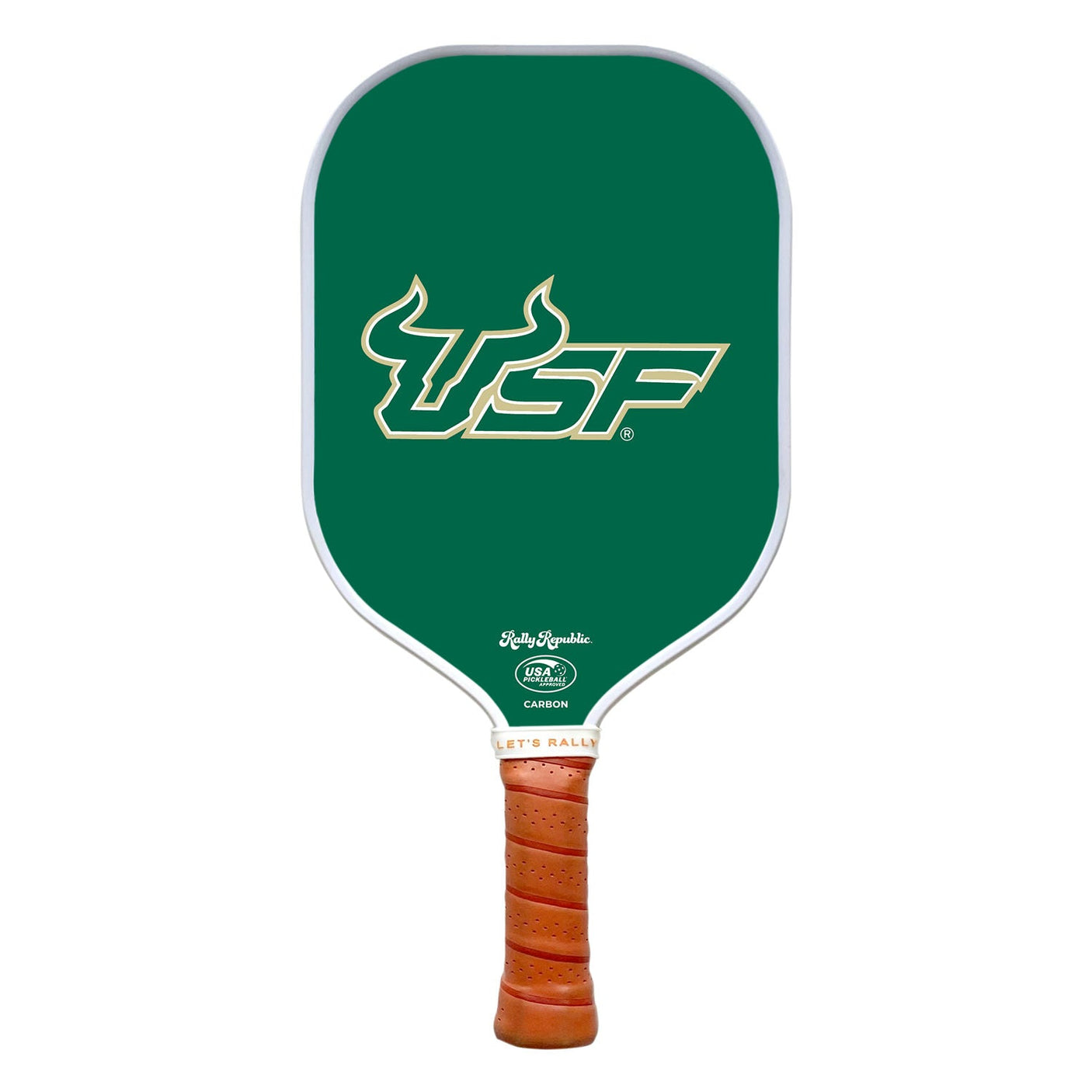 Rally Republic PIckleball Paddle - South Florida Bulls Green Athletic USF Mark