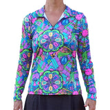 Picckleball Bella 1/4 Zip Manga Larga Groovy