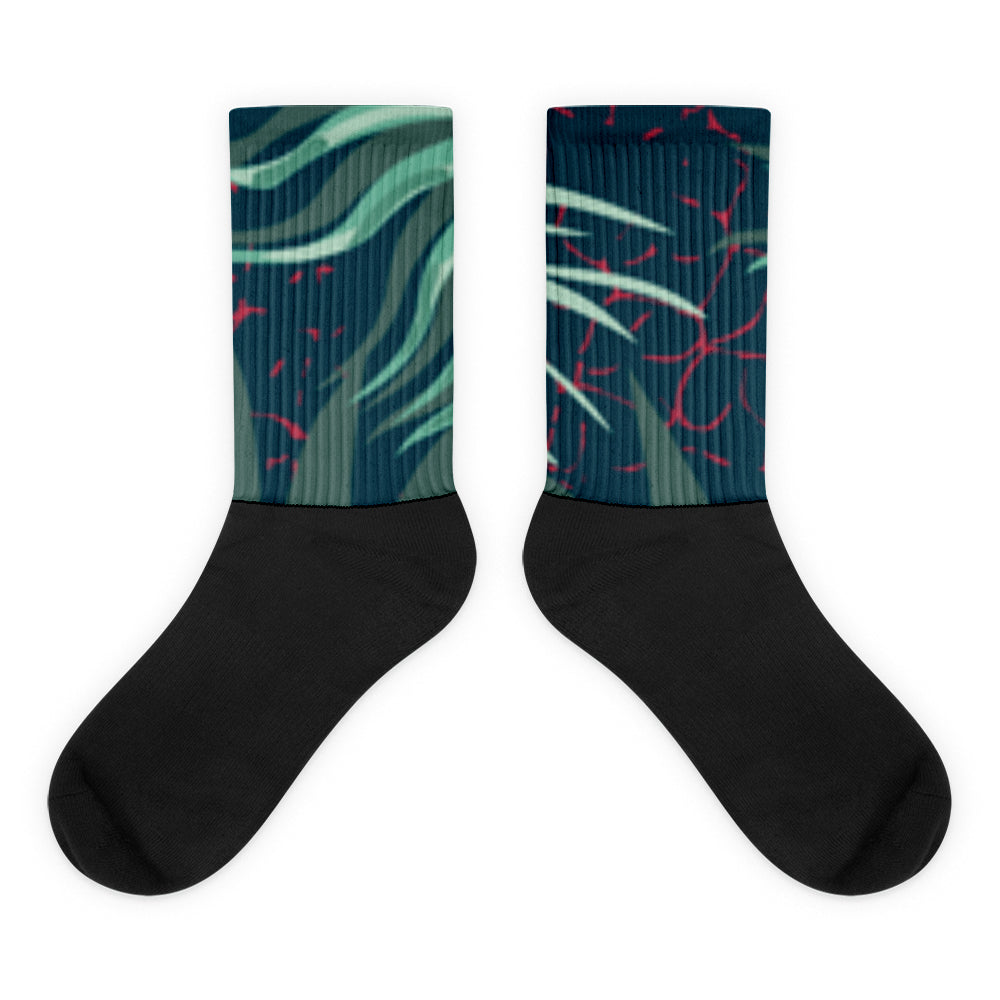 CROWN PICKLEBALL - Tropical Socks (Green)