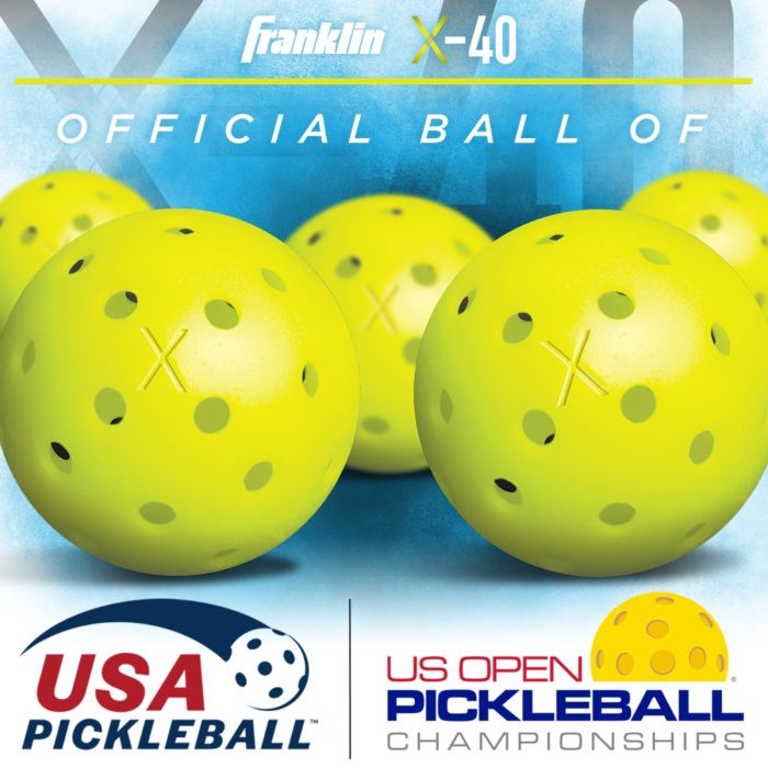 Franklin Sports X-40 Performance Outdoor Pickleball Balls - 3 Pack - Yellow