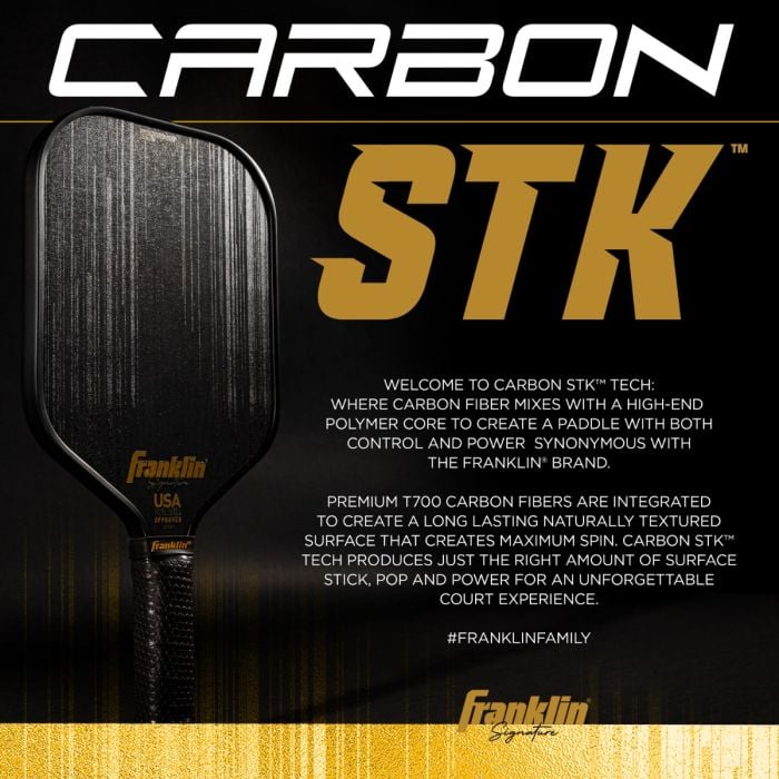 Franklin Sports Pickleball Paddle Signature Series Carbon STK - Black