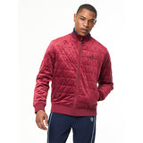 Sergio Tacchini Redi Quilted Velour Bomber Jacket - Rhubarb