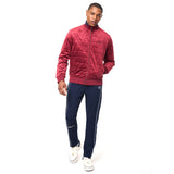 Sergio Tacchini Redi Quilted Velour Bomber Jacket - Rhubarb