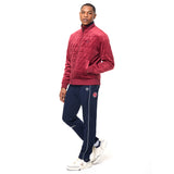 Sergio Tacchini Redi Quilted Velour Bomber Jacket - Rhubarb