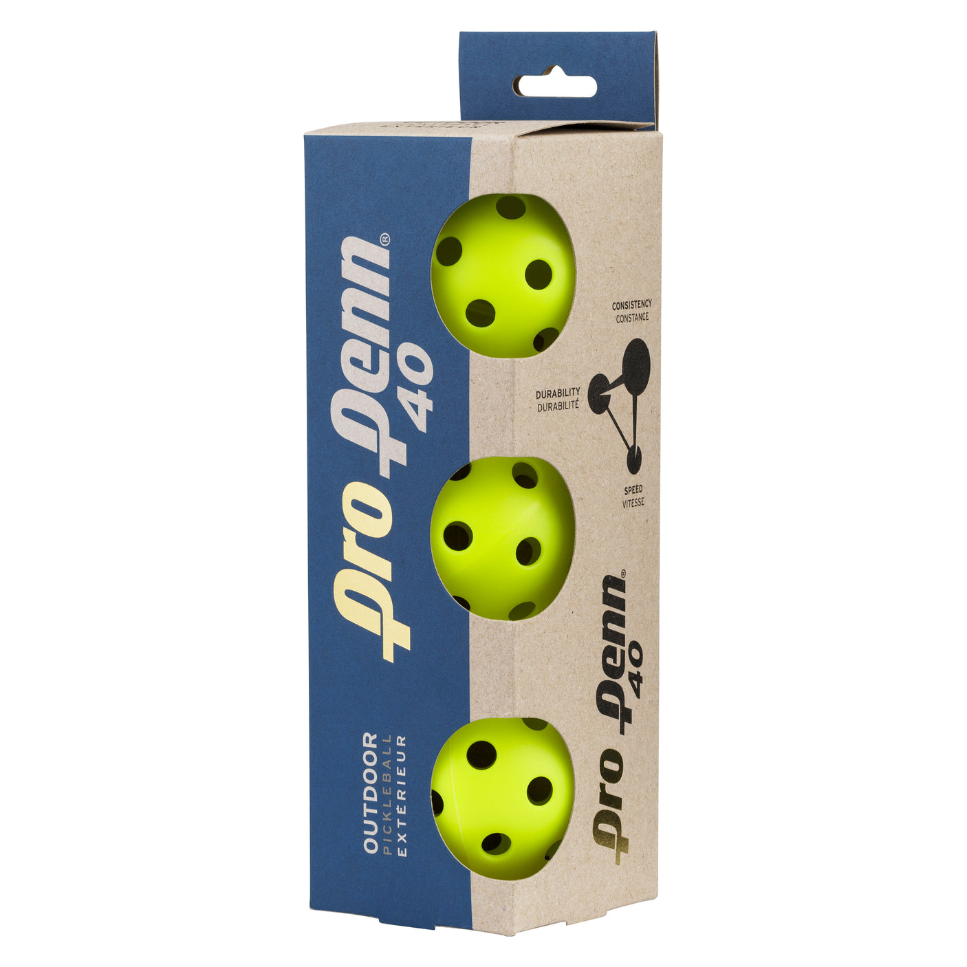 Pro Penn 40 Outdoor Pickleball Balls - 3 Pack