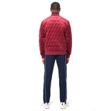 Sergio Tacchini Redi Quilted Velour Bomber Jacket - Rhubarb