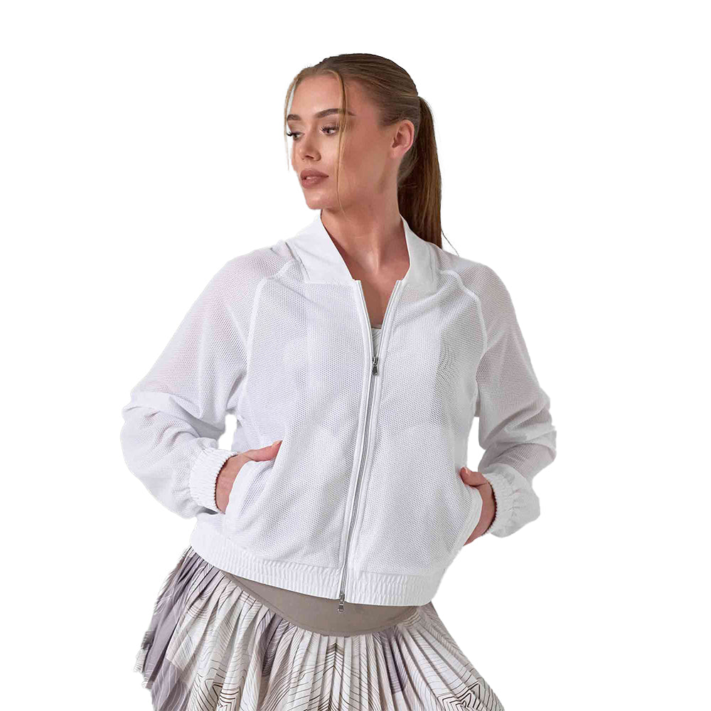 inPhorm NYC BAILA Mesh Athletic Jacket | Two-Way Zip Performance Bomber | First Position Collection