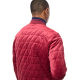 Sergio Tacchini Redi Quilted Velour Bomber Jacket - Rhubarb