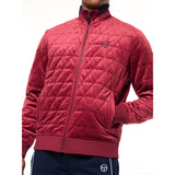 Sergio Tacchini Redi Quilted Velour Bomber Jacket - Rhubarb
