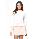 Sergio Tacchini Lina Velour Top - Gardenia