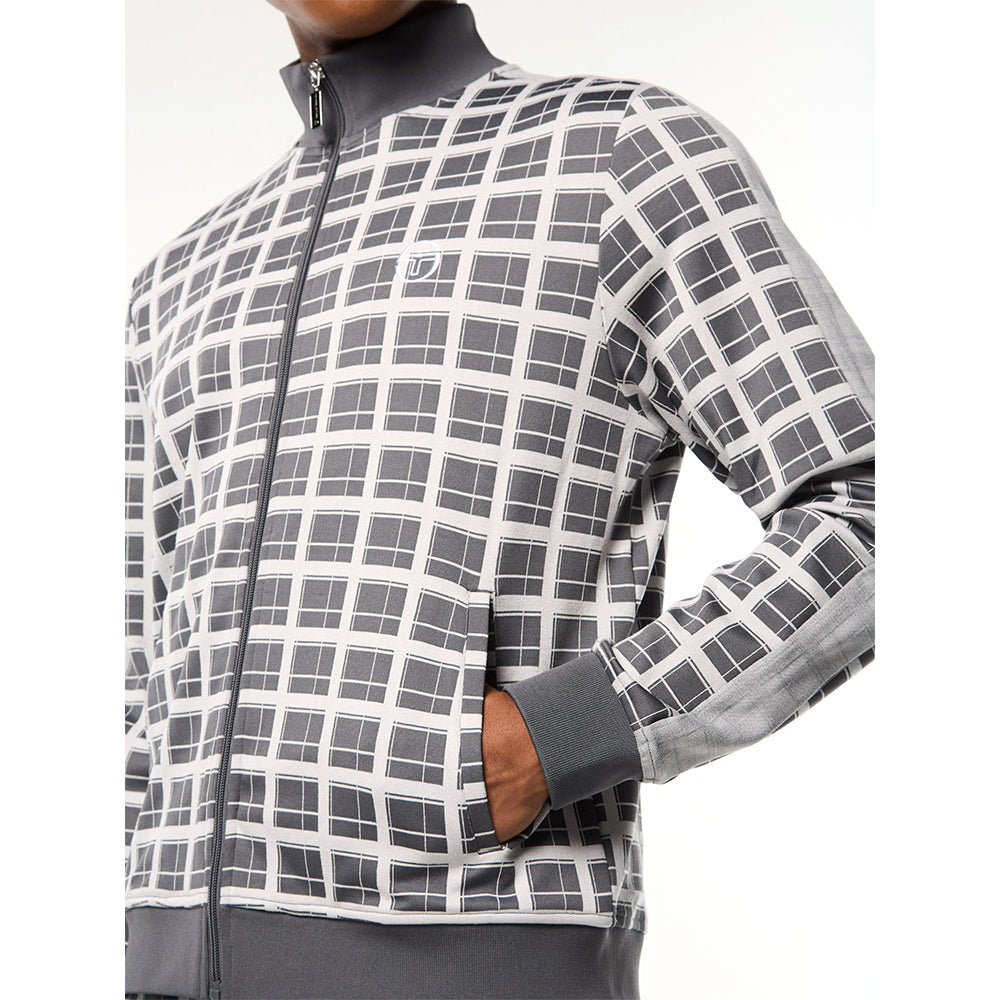 Sergio Tacchini Damarindo Check Track Jacket - Quiet Grey