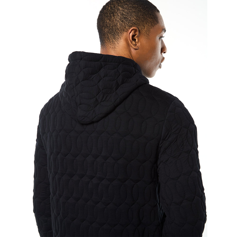 Sergio Tacchini Aversa Quilted Hoodie - Black Beauty