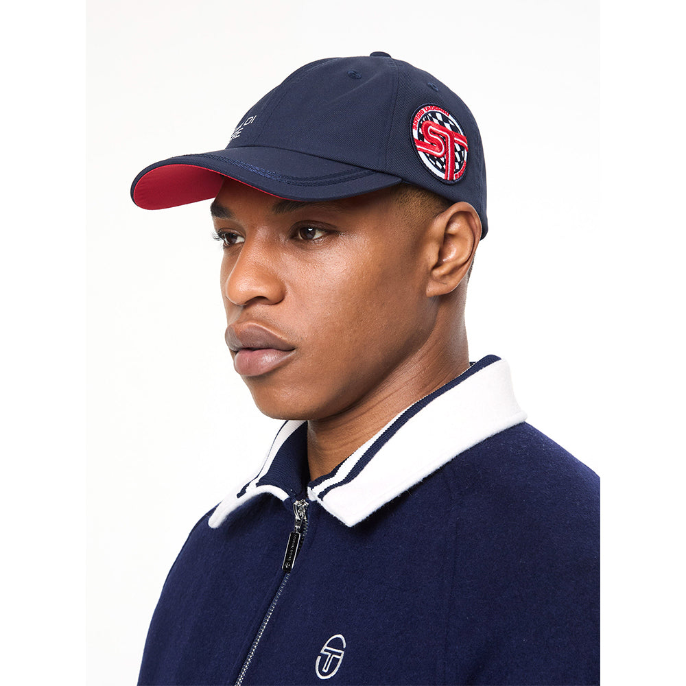 Sergio Tacchini キャップ ブルー ロゴ刺繍 PALMS&CO Sergio Tacchini Macchina Hat - Maritime Blue – Racket Central