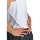 Urban Court - White Cross-back Performance Tank