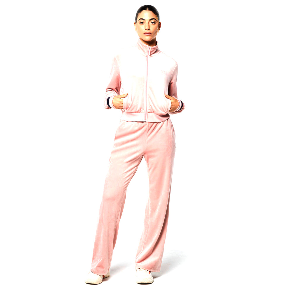 Sergio Tacchini Adele Velour Track Jacket - Pale Mauve