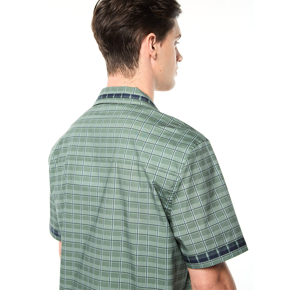 Sergio Tacchini Quadretto Cabana Shirt - Duck Green
