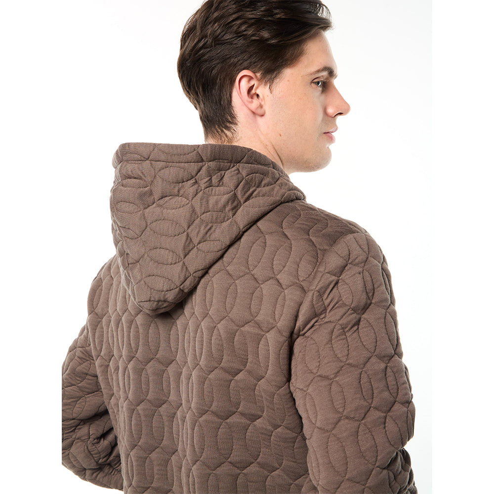 Sergio Tacchini Aversa Quilted Hoodie - Morel