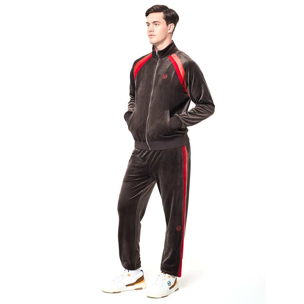Sergio Tacchini Banda Velour Track Jacket - Mulch