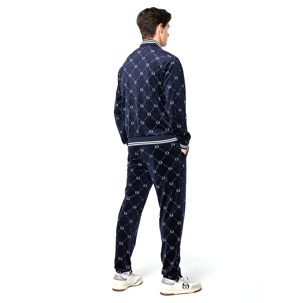 Sergio Tacchini Cosimo Velour Track Jacket - Maritime Blue