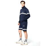 Sergio Tacchini Arturo Mesh Track Jacket - Maritime Blue/ Quiet Gray