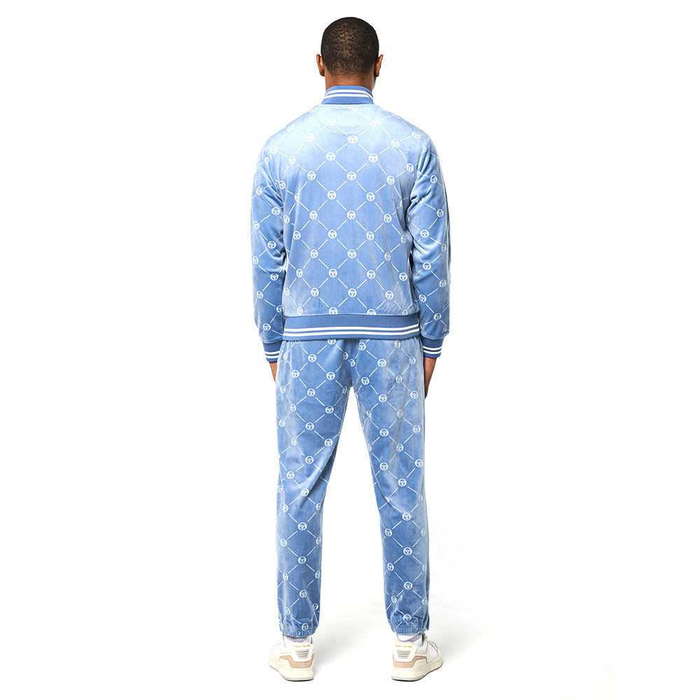 Sergio Tacchini Cosimo Velour Track Jacket - Faded Denim