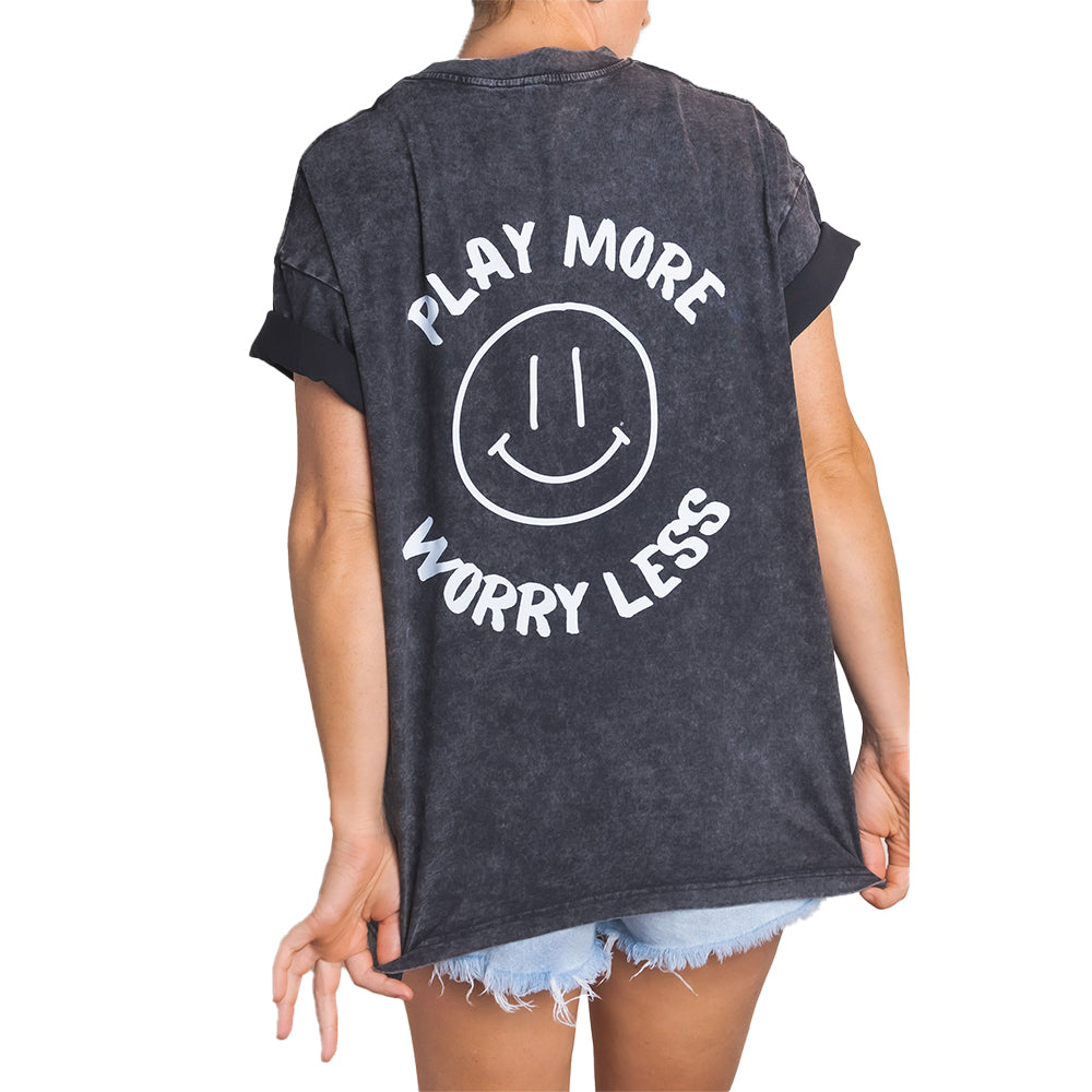 Urban Court - Black Oversized Urban Washed Tee