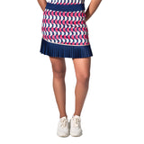 inPhorm NYC Ava Women's Golf Skort with Pockets - 15" Slim Fit - Geo Print/Ink