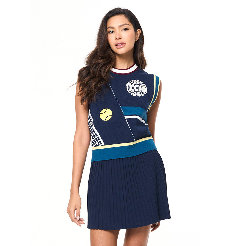 Sergio Tacchini Nota Knit Vest - Maritime Blue