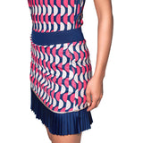 inPhorm NYC Ava Women's Golf Skort with Pockets - 15" Slim Fit - Geo Print/Ink
