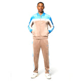 Sergio Tacchini Lazaro Velour Track Jacket - Taupe Grey