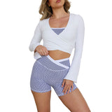 Astoria LIVE LUXE Wrap Sleeved Crop - White
