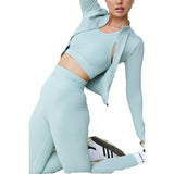 Astoria CONTOUR Ribbed Seamless Zip Up - Seafoam