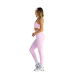 Astoria LUXE BALANCE Ruched Sports Crop - Pink Gingham